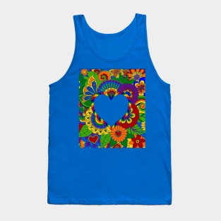 Rainbow Love and Flowers Tank Top